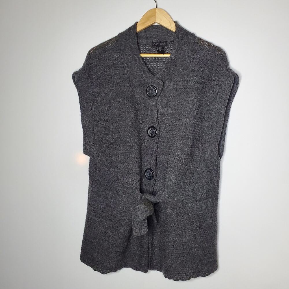 Nomadic Traders  Cardigan Sweater Wool Mohair Charcoal Grey